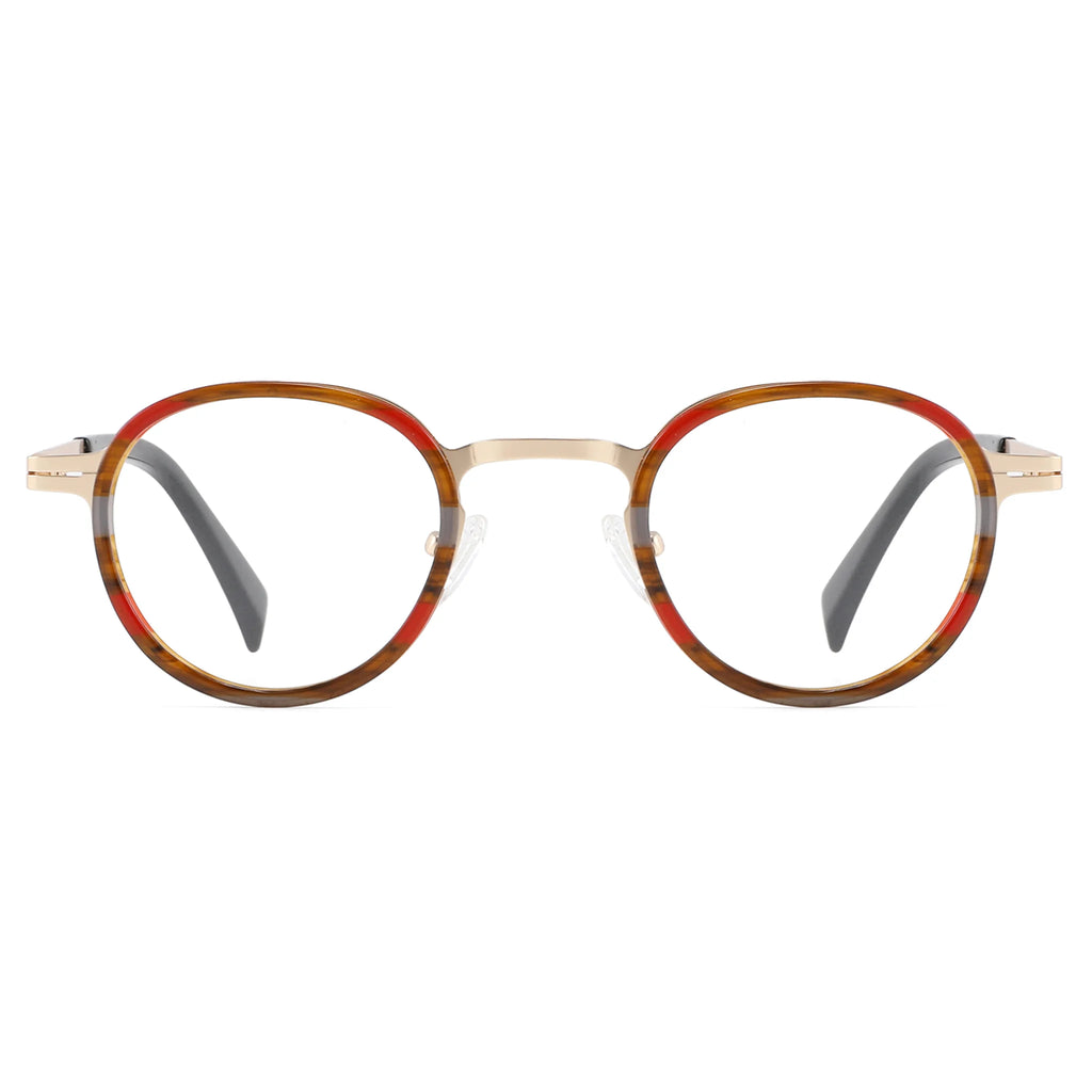 Round Acetate & Metal Optical Frames JT-GL8835 - Joyiris Eyewear